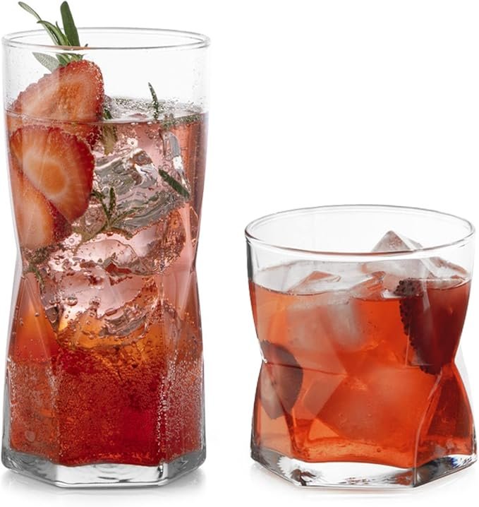 16-Piece Tumbler and Rocks Glass Set
