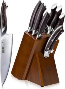 8-Piece Japanese High-Carbon Steel Knife Set