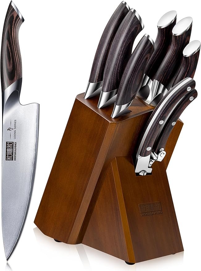 8-Piece Japanese High-Carbon Steel Knife Set – Elite Series 3 8-Piece Japanese High-Carbon Steel Knife Set