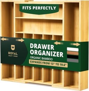 ROYAL CRAFT WOOD luxury bamboo kitchen drawer organizer